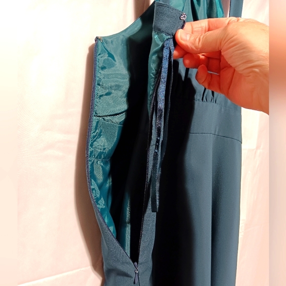 The Limited New With Tag Women's Teal Halter Cocktail Dress, Size 4, - Picture 7 of 10